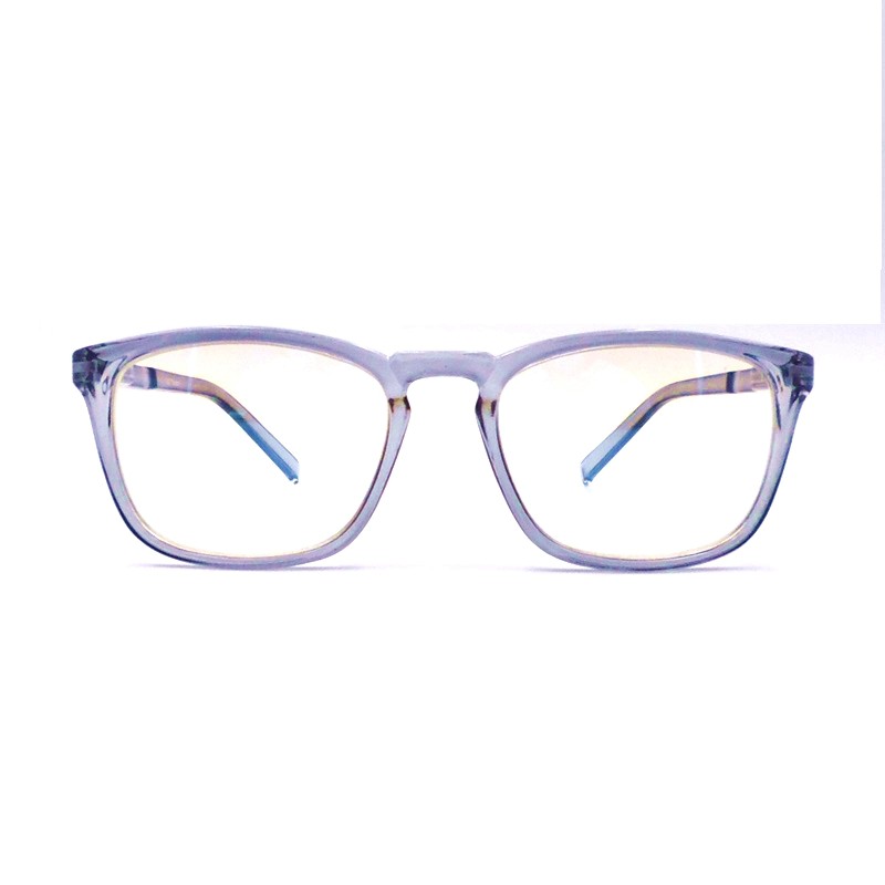 Blue light blocking glasses, unisex anti blue light glasses, blue light glasses with spring hinge, square lens, made in Taiwan